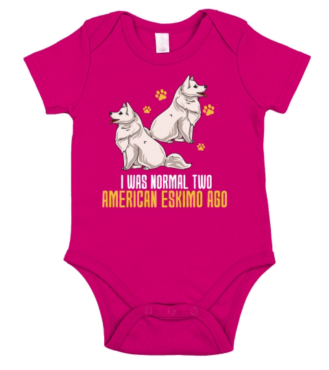 I Was Normal Two American Eskimo Ago Short Sleeve Baby One-Piece