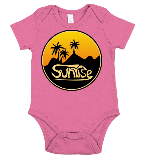 Vintage sunrise montain Short Sleeve Baby One-Piece