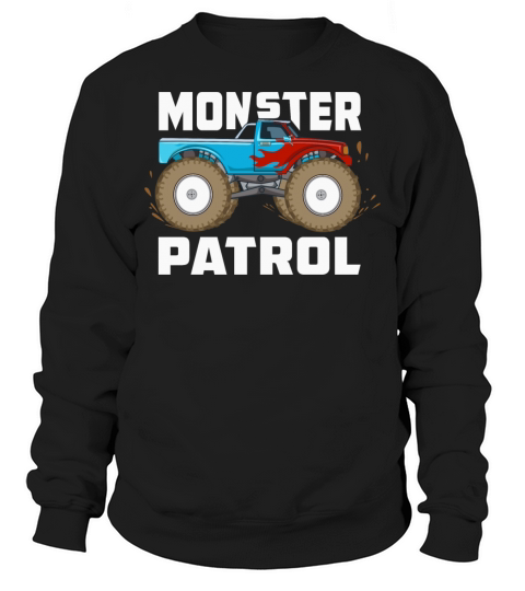 Monster Patrol Vintage Police Cop Car Monster Sweatshirt Unisex