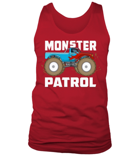 Monster Patrol Vintage Police Cop Car Monster Tank Top Unisex