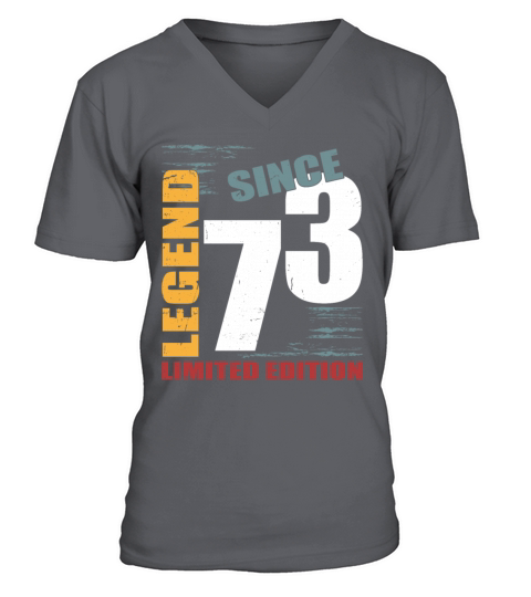 50th birthday vintage 1973 legend since 1973 V-Neck T-shirt