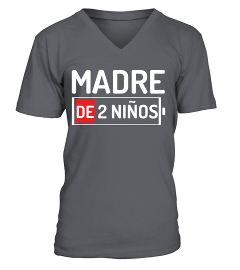 Mom Of 2 Children Happy Mothers Day Spanish V-Neck T-shirt