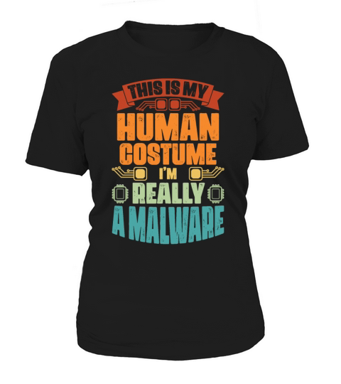 Vintage Cybersecurity Malware Costume Cyber Women's T-Shirt