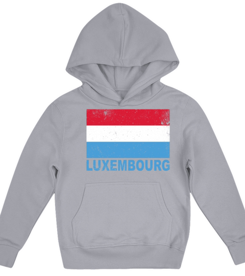 Luxembourg Flag Vintage Nationality Origin Roots T Kids Hoodie