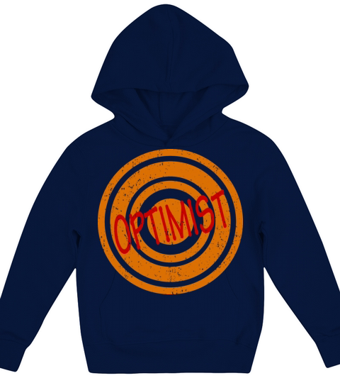 Optimist Red Word Kids Hoodie