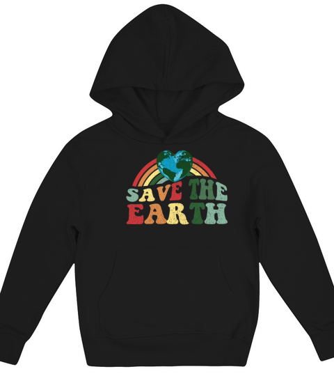 Save the Earth - Earth Day Vintage Classic Kids Hoodie