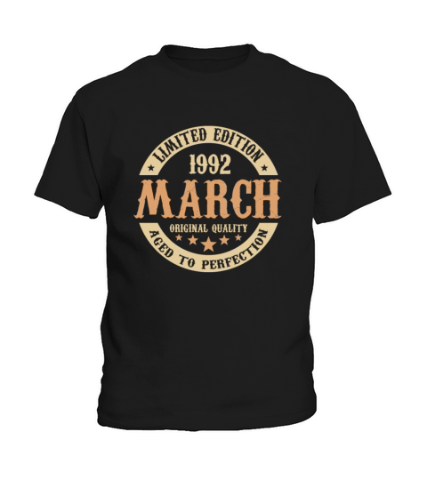 March 1992 Vintage Birthday Present Kids T-Shirt