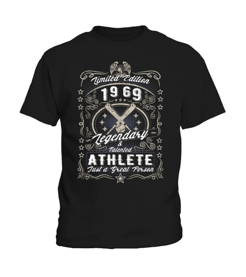 Vintage 1969 Baseball Birthday Gift Sport Hobby Kids T-Shirt