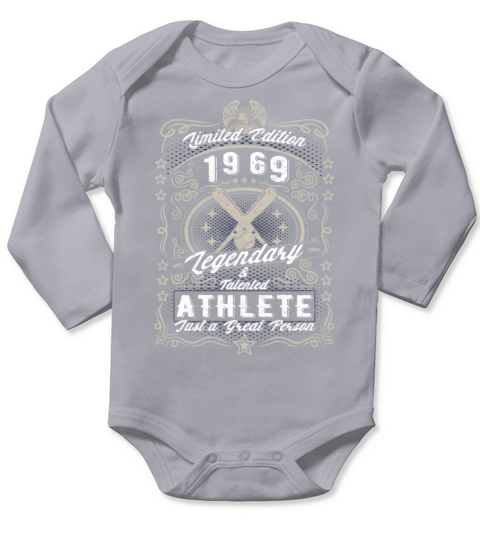 Vintage 1969 Baseball Birthday Gift Sport Hobby Long Sleeve Baby One-Piece