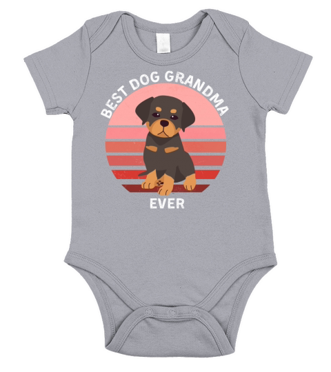 Funny Rottweiler dog best dog grandma ever Short Sleeve Baby One-Piece
