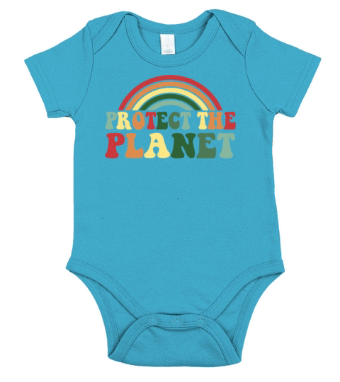Protect the Planet - Cool Earth Day Vintage Short Sleeve Baby One-Piece