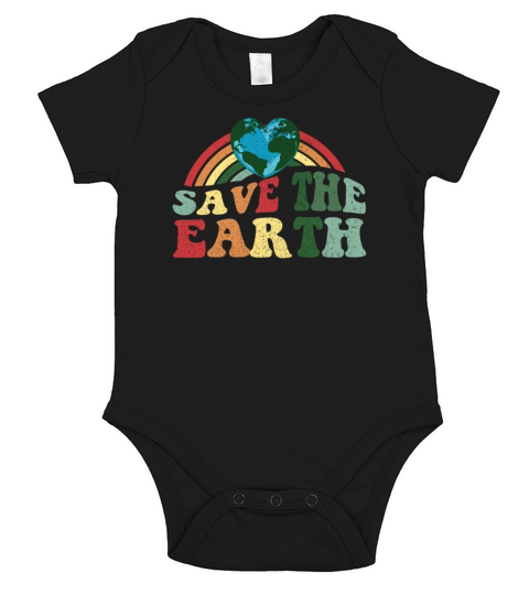 Save the Earth - Earth Day Vintage Classic Short Sleeve Baby One-Piece