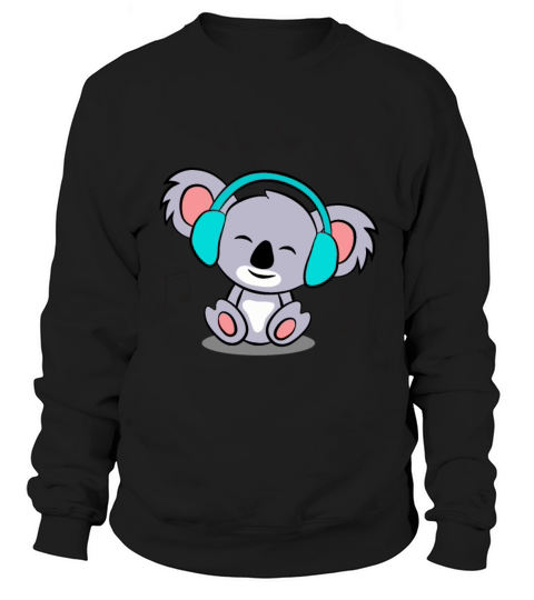 Cute koala Listening To Music Sweatshirt Unisex