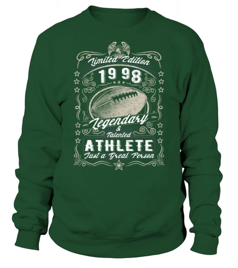 Vintage 1998 Football Birthday Gift Sport Hobby Sweatshirt Unisex