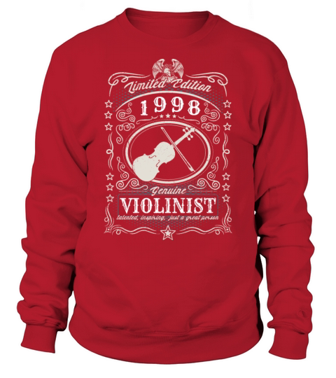 Vintage 1998 Violinist Birthday Gift Violin Player Sweatshirt Unisex