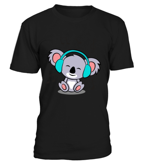 Cute koala Listening To Music T-Shirt Unisex