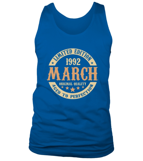 March 1992 Vintage Birthday Present Tank Top Unisex