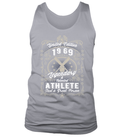 Vintage 1969 Baseball Birthday Gift Sport Hobby Tank Top Unisex