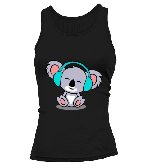 Cute koala Listening To Music Tank top Woman