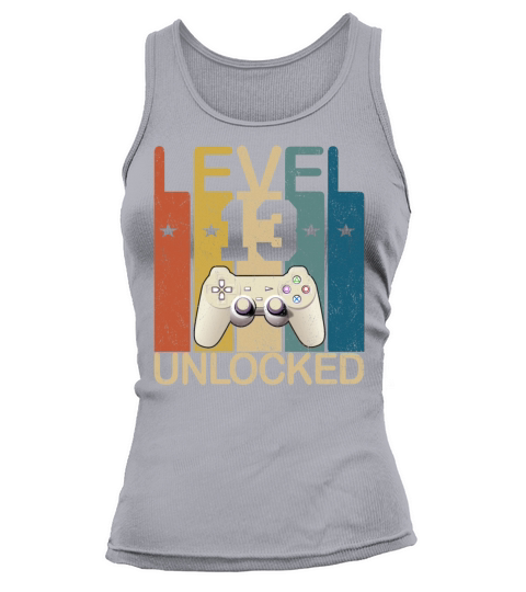 Vintage Level 13 Unlocked Funny Video Gamer Tank top Woman