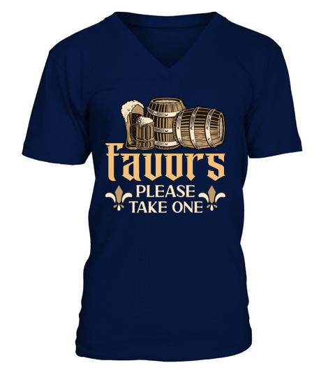 Beer Brewing Favors Please Take One Home Brewer V-Neck T-shirt