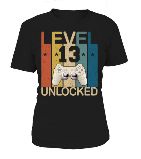 Vintage Level 13 Unlocked Funny Video Gamer Women's T-Shirt