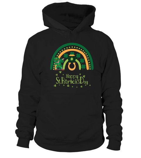 Happy Saint Patricks Day retro green rainbow with Hoodie Unisex