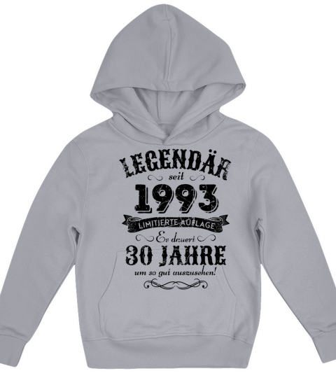 30th Birthday Vintage 1993 Kids Hoodie