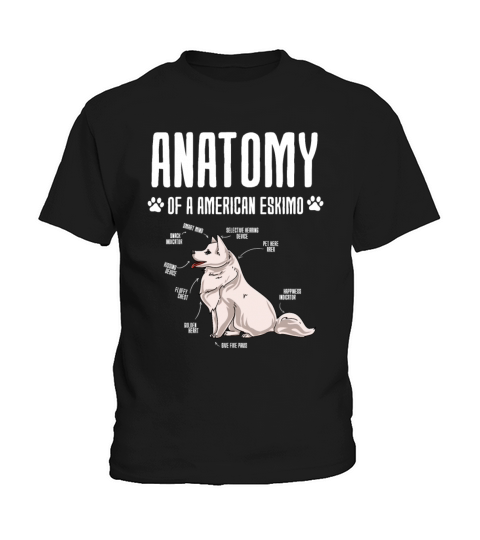 Anatomy Of A American Eskimo Kids T-Shirt