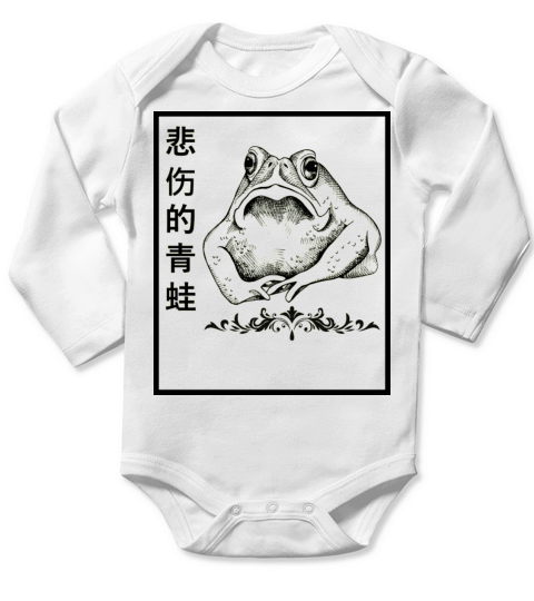Unimpressed Frog Long Sleeve Baby One-Piece