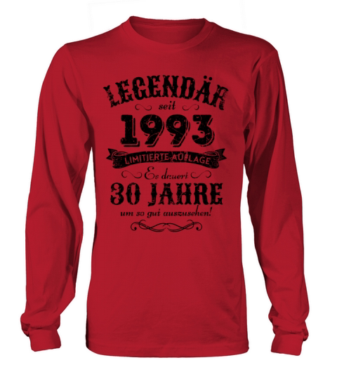 30th Birthday Vintage 1993 Long sleeved Unisex