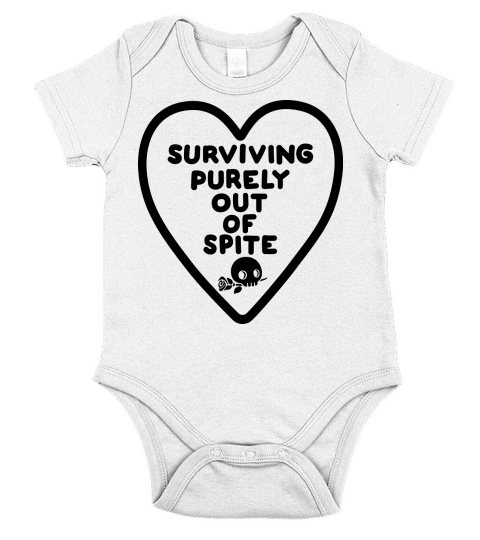 Surviving Purely Out of Spite Short Sleeve Baby One-Piece
