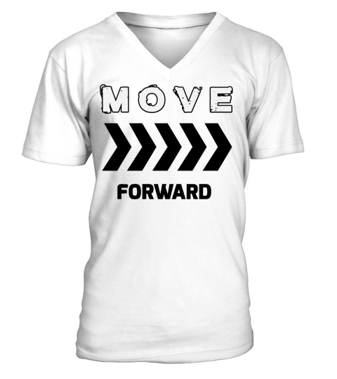 Move for ward FOR WHITE Clothing or prints V-Neck T-shirt