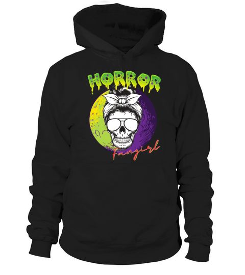 Horror Fangirl Skull Design Hoodie Unisex