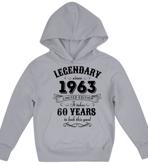 60th Birthday Vintage 1963 Kids Hoodie