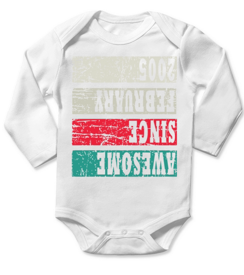 Vintage 18th Birthday 2005 Sports Gift Long Sleeve Baby One-Piece