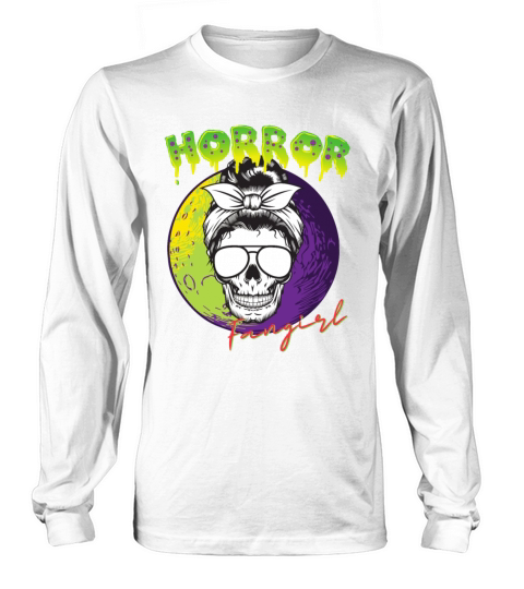 Horror Fangirl Skull Design Long sleeved Unisex