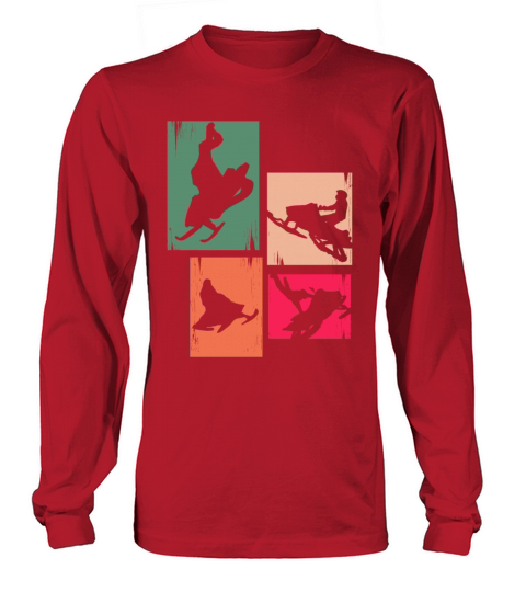 Snowmobile Vintage Snowmobiling Long sleeved Unisex