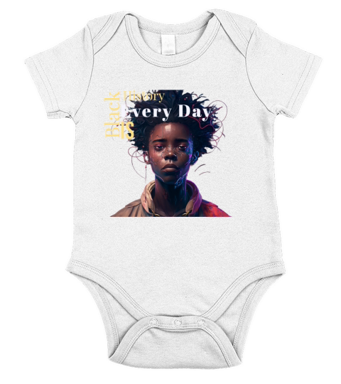 Black History Month Hoodie Short Sleeve Baby One-Piece