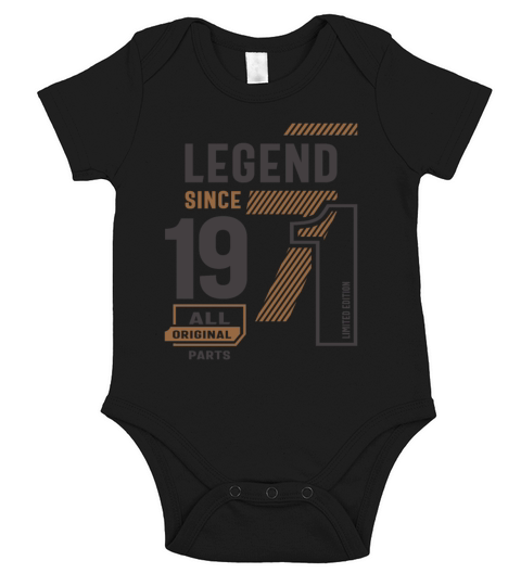 Legend Since 1971 52 birthday Short Sleeve Baby One-Piece
