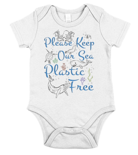 Love Save Seas Protect Oceans Day Quote Earth Day Short Sleeve Baby One-Piece