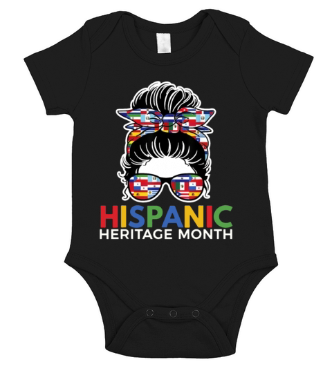 National Hispanic Heritage Month Latina Women Short Sleeve Baby One-Piece