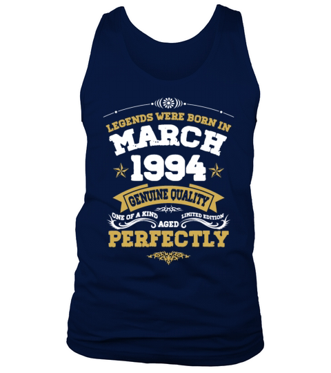 Vintage Aged To Perfection March 1994 Tank Top Unisex