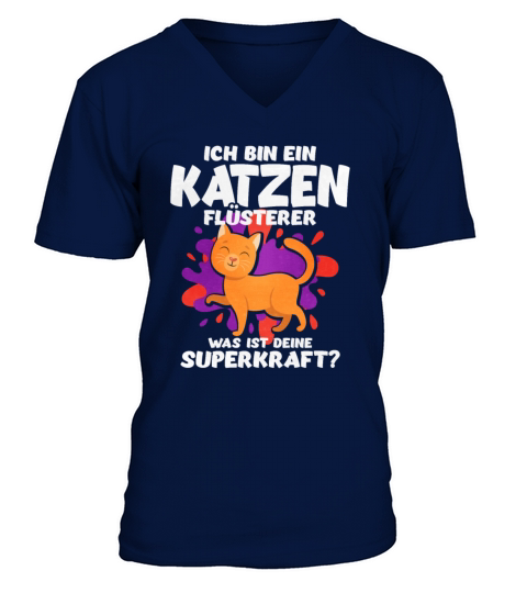 Cat German Quote V-Neck T-shirt