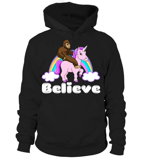 Bigfoot Riding A Unicorn Hoodie Unisex