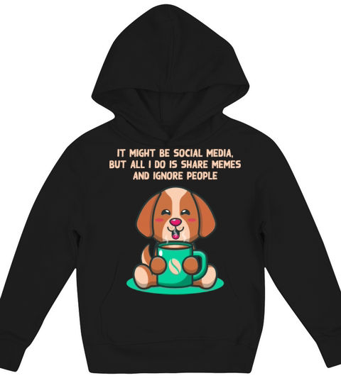 Born to Share Memes and Ignore People Introvert Fu Kids Hoodie
