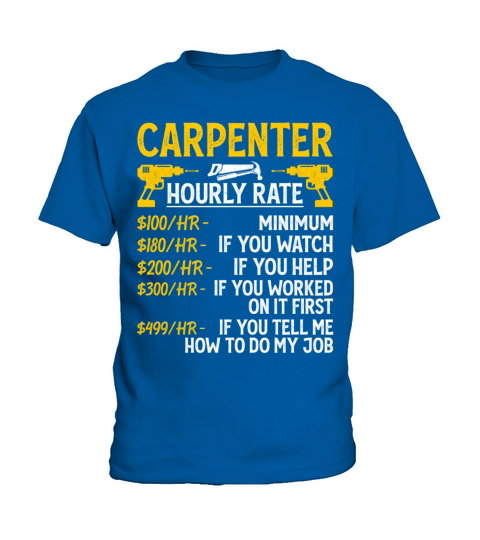 Carpenter Hourly Rate - Funny Carpenter Vintage Kids T-Shirt