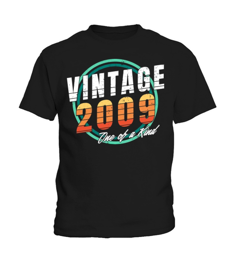Vintage 2009 Shirt for Men Women 14 Year Old 14th Kids T-Shirt