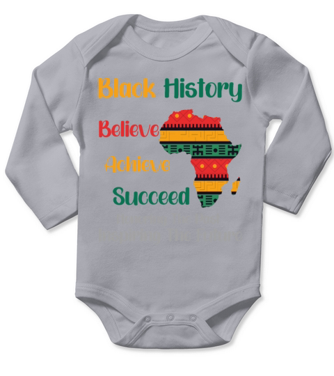 Honoring Past Inspiring Future Black History Month Long Sleeve Baby One-Piece