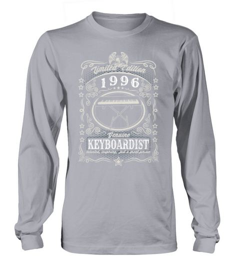 Vintage 1996 Keyboardist Birthday Gift Keyboard Long sleeved Unisex